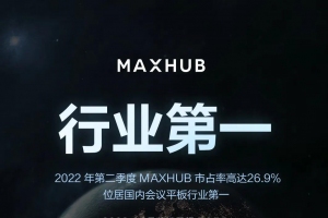 再創佳績!MAXHUB斬獲2022第二季度國內會議平板行業市占率第一